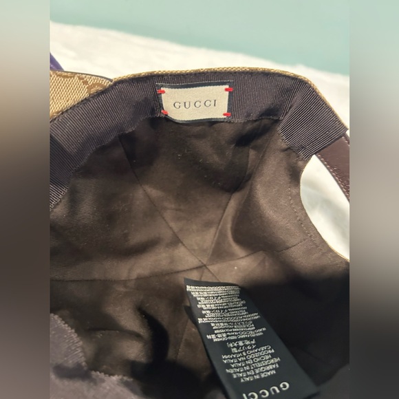 GUCCI Sheryline Baseball Cap Beige Large size. Authentic and pre-owned. - Picture 8 of 9